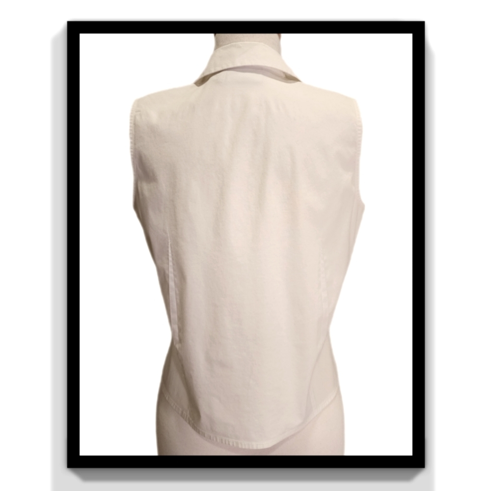 Cropped Tie Button-Down Shirt - image 4